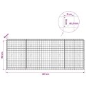 VidaXL Gabion z drutu 3,5 mm i siatką 10x10 cm 400x50x150 cm