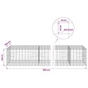 VidaXL Gabion z drutu 3,5 mm i siatką 10x10 cm 550x100x50 cm
