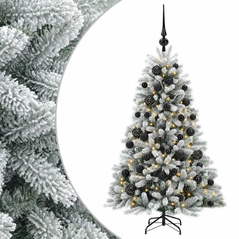 VidaXL Sztuczna choinka z bombkami 120 cm 150 LED Ciepła biel