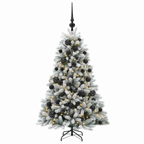 VidaXL Sztuczna choinka z bombkami 120 cm 150 LED Ciepła biel