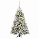 VidaXL Sztuczna choinka z bombkami 120 cm 150 LED Ciepła biel