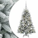 VidaXL Sztuczna choinka z bombkami 120 cm 150 LED Ciepła biel