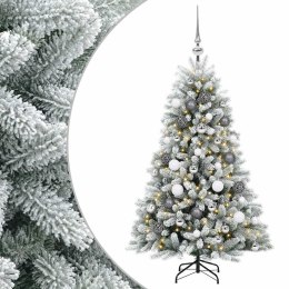 VidaXL Sztuczna choinka z bombkami 120 cm 150 LED Ciepła biel