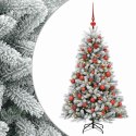 VidaXL Sztuczna choinka z bombkami 120 cm 150 LED Ciepła biel
