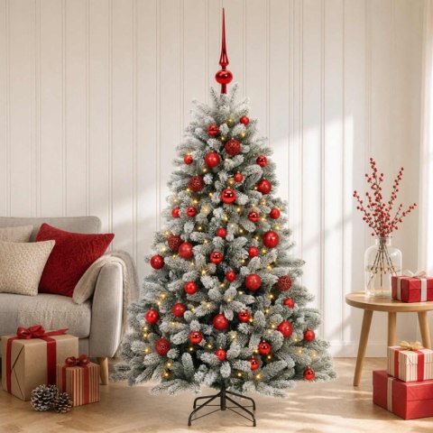 VidaXL Sztuczna choinka z bombkami 120 cm 150 LED Ciepła biel