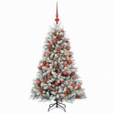 VidaXL Sztuczna choinka z bombkami 120 cm 150 LED Ciepła biel