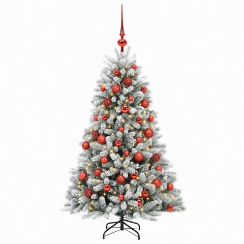 VidaXL Sztuczna choinka z bombkami 120 cm 150 LED Ciepła biel
