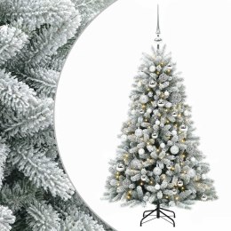 VidaXL Sztuczna choinka z bombkami 120 cm 150 LED Ciepła biel
