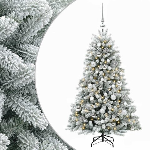 VidaXL Sztuczna choinka z bombkami 120 cm 150 LED Ciepła biel