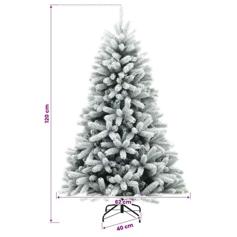 VidaXL Sztuczna choinka z bombkami 120 cm 150 LED Ciepła biel
