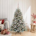 VidaXL Sztuczna choinka z bombkami 120 cm 150 LED Ciepła biel