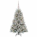 VidaXL Sztuczna choinka z bombkami 120 cm 150 LED Ciepła biel