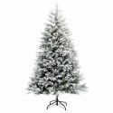 VidaXL Sztuczna choinka z bombkami 210 cm 300 LED Ciepła biel