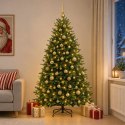 VidaXL Sztuczna choinka z bombkami 240 cm 300 LED Ciepła biel