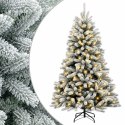 VidaXL Sztuczna choinka z zawiasami 120 cm 150 LED Ciepła biel
