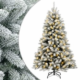 VidaXL Sztuczna choinka z zawiasami 120 cm 150 LED Ciepła biel