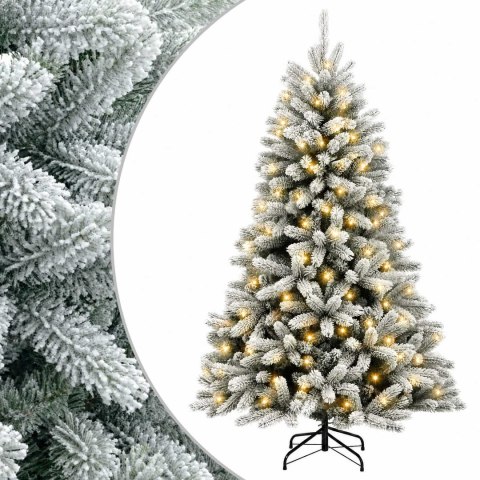 VidaXL Sztuczna choinka z zawiasami 120 cm 150 LED Ciepła biel
