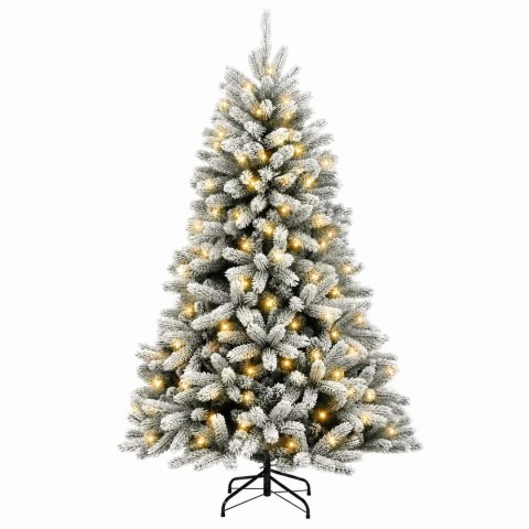 VidaXL Sztuczna choinka z zawiasami 120 cm 150 LED Ciepła biel