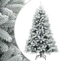 VidaXL Sztuczna choinka z zawiasami 120 cm PVC i Metal Zielono-biały