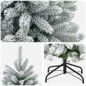 VidaXL Sztuczna choinka z zawiasami 120 cm PVC i Metal Zielono-biały