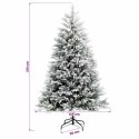 VidaXL Sztuczna choinka z zawiasami 210 cm PVC i Metal Zielono-biały