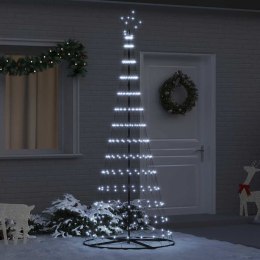 VidaXL Choinka świąteczna LED Zimna Biała 250 cm Metal