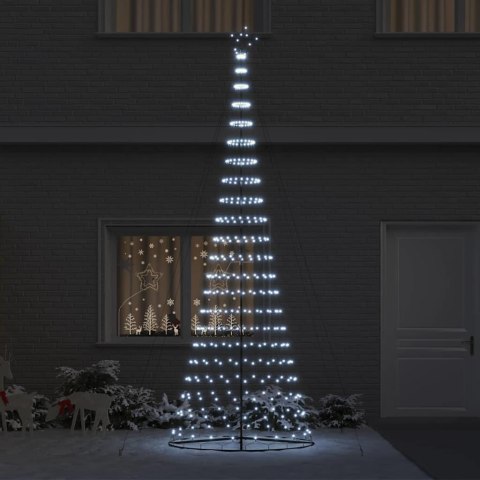VidaXL Choinka świąteczna LED Zimna Biała 400 cm Metal