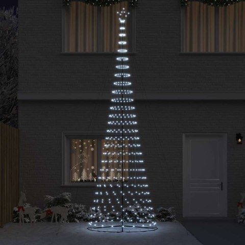 VidaXL Choinka świąteczna LED Zimna Biała 500 cm Metal