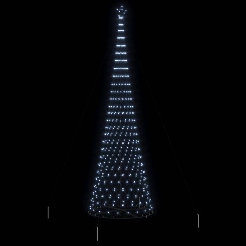 VidaXL Choinka świąteczna LED Zimna Biała 500 cm Metal