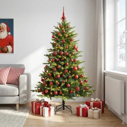 VidaXL Sztuczna choinka z bombką 210 cm 300 LED Ciepła biel