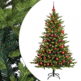 VidaXL Sztuczna choinka z bombką 210 cm 300 LED Ciepła biel