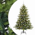 VidaXL Sztuczna choinka z bombką 210 cm 300 LED Ciepła biel