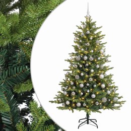 VidaXL Sztuczna choinka z bombką 210 cm 300 LED Ciepła biel