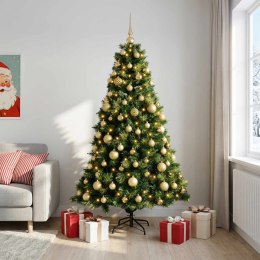 VidaXL Sztuczna choinka z bombką 210 cm 300 LED Ciepła biel