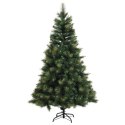 VidaXL Sztuczna choinka z bombką 210 cm 300 LED Ciepła biel