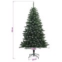VidaXL Sztuczna choinka z bombkami 210 cm 300 LED Ciepła biel