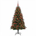 VidaXL Sztuczna choinka z bombkami 210 cm 300 LED Ciepła biel