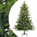 VidaXL Sztuczna choinka z zawiasami 210 cm 300 LED Ciepła biel