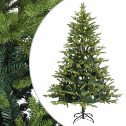 VidaXL Sztuczna choinka z zawiasami 210 cm 300 LED Ciepła biel