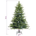 VidaXL Sztuczna choinka z zawiasami 210 cm 300 LED Ciepła biel