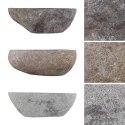 VidaXL Umywalka Szary (32-37) x (27-30) x 12 cm Kamień rzeczny Owalny
