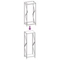 VidaXL Stojak na drewno opałowe antracyt 34x25x100 cm