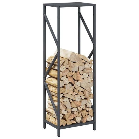 VidaXL Stojak na drewno opałowe antracyt 34x25x100 cm