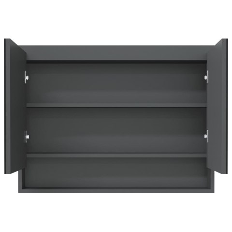 SZAFKA ŁAZIENKOWA Z LUSTREM 80X15X60CM SZARA