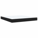 VidaXL Łóżko Box Spring z materacem i LED Czarny 180 x 200 cm Welur
