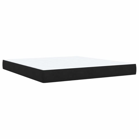 VidaXL Łóżko ottoman z materacem Czarny 180 x 200 cm Welur