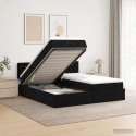 VidaXL Łóżko ottoman z materacem Z zagłówkiem 2 pcs Czarny Welur