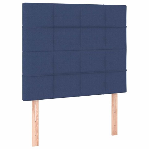 VidaXL Rama łóżka bez materaca Niebieska 90x190 cm Tkanina