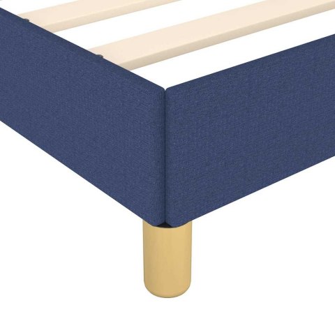 VidaXL Rama łóżka bez materaca Niebieska 90x190 cm Tkanina