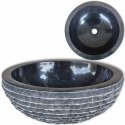 VidaXL Umywalka marmurowa, 40 cm, czarny